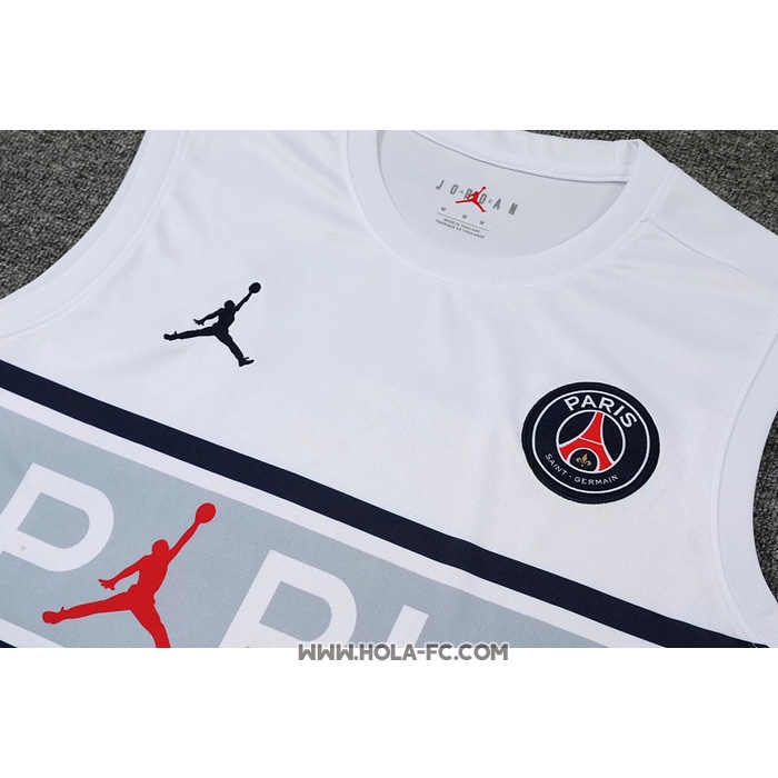 Camiseta de Entrenamiento Paris Saint-Germain 2022-2023 Sin Mangas Blanco y Gris